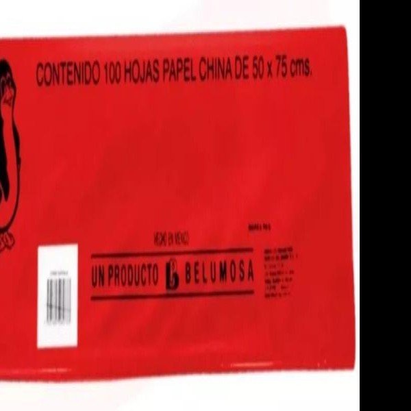 PAPEL CHINA 50X75 CM. ROJO NAVIDAD PZA